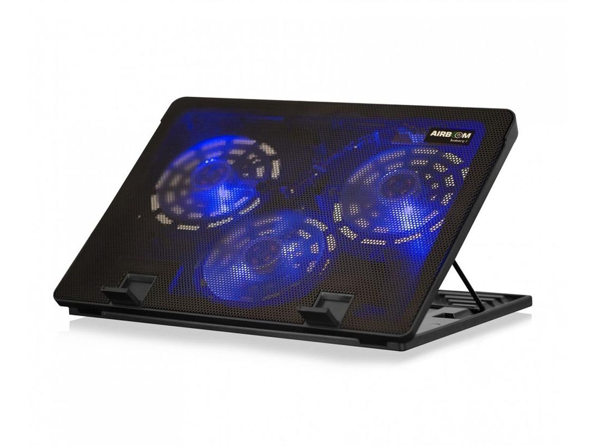 Cooler para laptop con base 3 ventiladores led